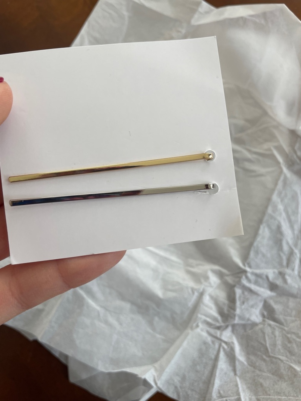 Dior Gold and Silver "FOREVER DIOR" Logo Hair Pins - Picture 4 of 5